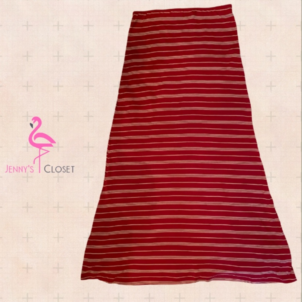 Ralph Lauren Sport, Size M, Red and White Striped Skirt